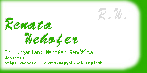 renata wehofer business card